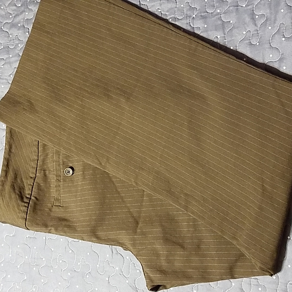 The Limited Drew fit brown pinstripe pants size 14
